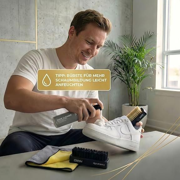 Altro in  Abbigliamento & Accessori: Sneaker Reiniger Set 150 ml Schuhputzset 2 Bürsten – Nuovo e nell'imballaggio originale da Suhr venduto da SchnapperCH 3