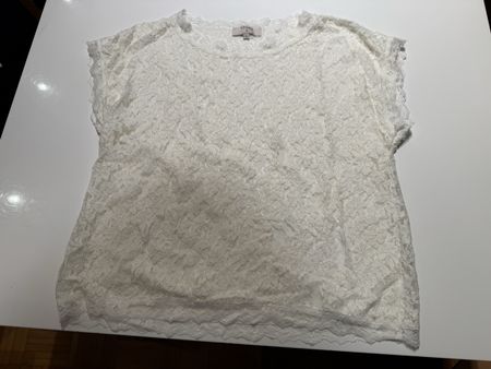 Weisses kurzärmliges Shirt für Damen Grösse L