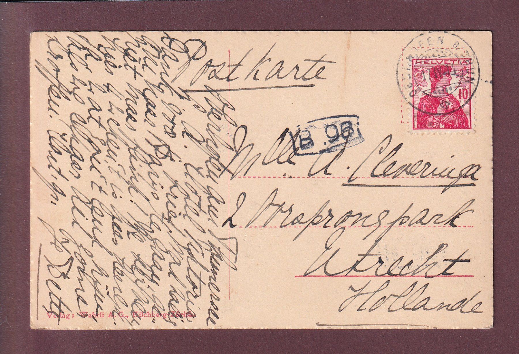 Cartes postales: OBERHOFEN - Schloss - 1914 – D'occasion à Pully par nicecards 1