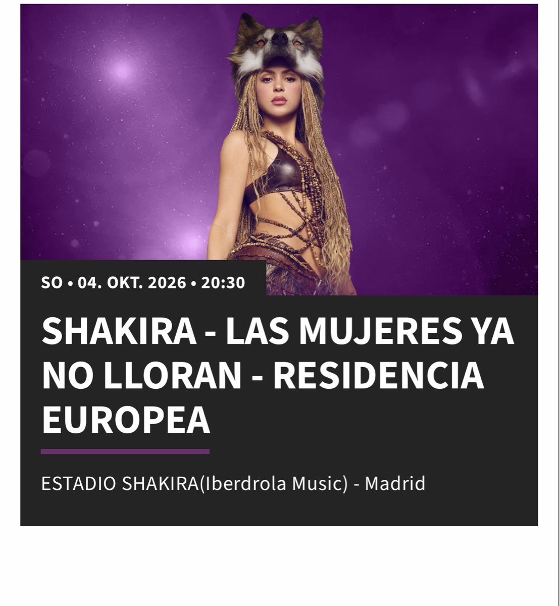 Tickets: Shakira Konzert Tickets – Neu und originalverpackt aus Lupfig von mari_lgd