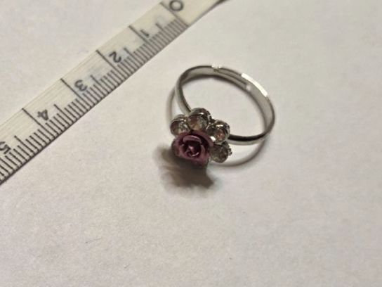 Anelli: Bague ajustable fleur rose strassée neuve – Nuovo (secondo la descrizione) da Territet venduto da Cenh 5