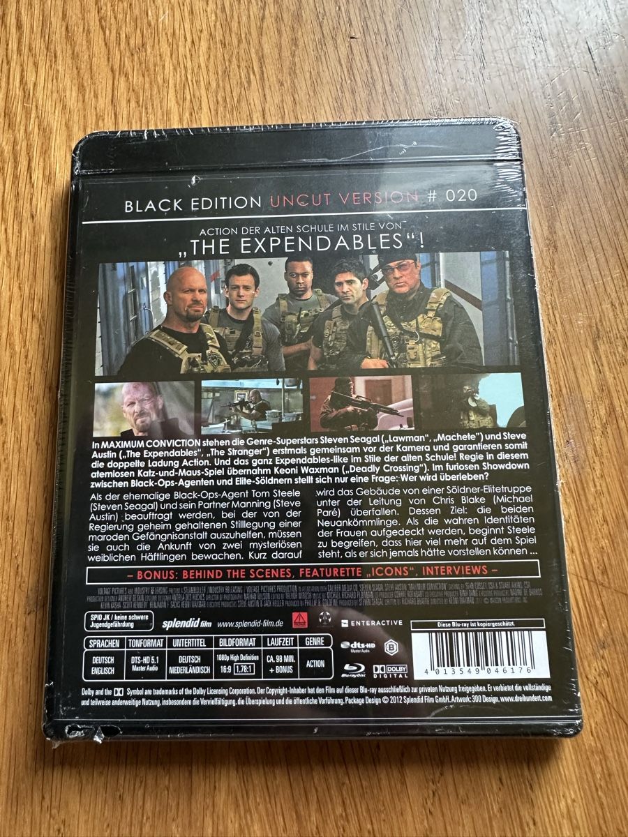 Alle DVDs: Maximum Conviction black Edition Bluray uncut neu – Neu und originalverpackt aus Benken ZH von Audi-erich 1