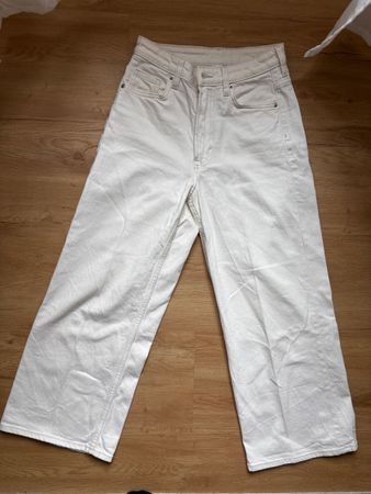 Weisse Jeans Culotte