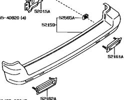 Original TOYOTA Hecksstostange für Corolla '92 - 52159-1A080