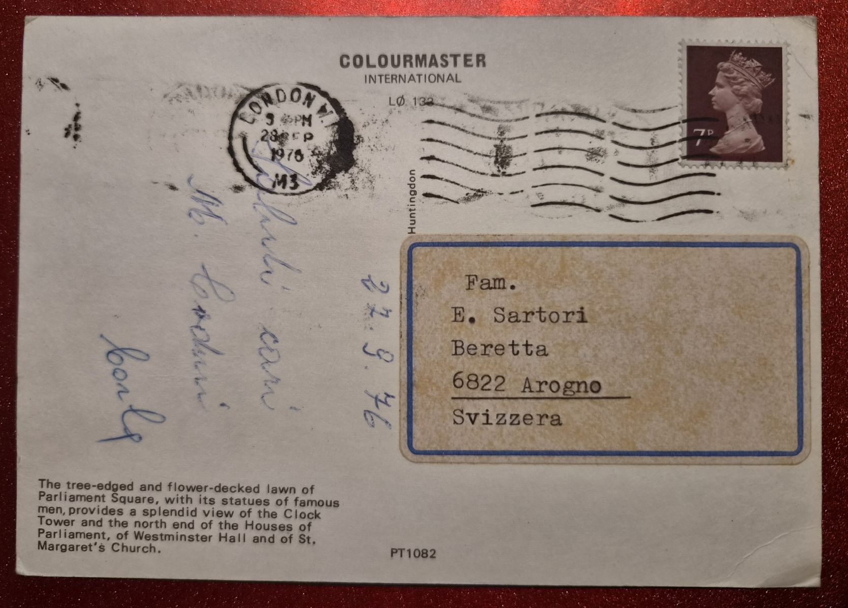Cartes postales: Parlament Square London 1976 – D'occasion à Melchnau par Arthurius 1