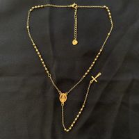 18KGP Goldene Rosaire Halskette