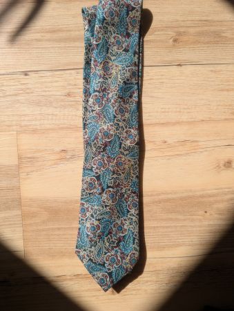 Krawatte Thai Seide Paisley Muster bunt guter Zustand