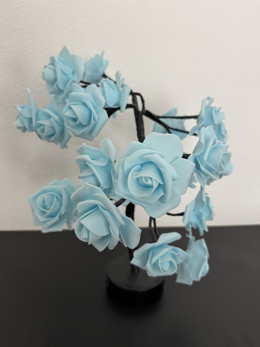 Lampes: Dekorationslampe Rosen blau – D'occasion à Glis par Romainee 1