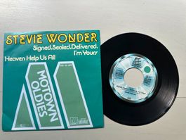 STEVIE WONDER tolle Single Kult Signed sealed Motown Kult