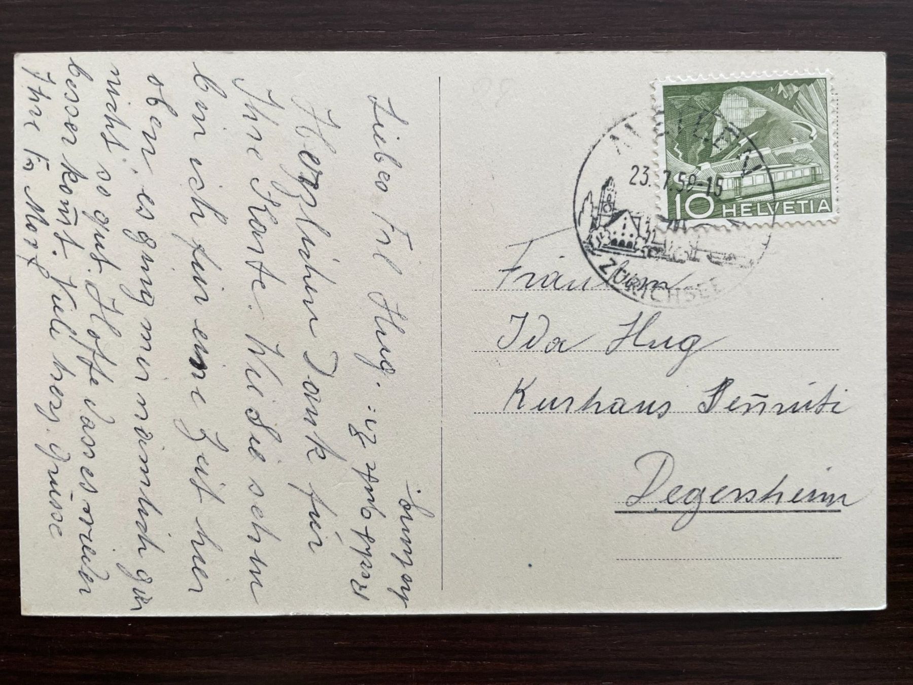 Cartoline postali: MEILEN Hohenegg, 4 Ansichtskarten mit Flieger-Postkarte – Usato da Wald ZH venduto da TLILEF 4