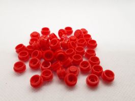 Lego 50 Stk. Plate 1x1 rund (rot)