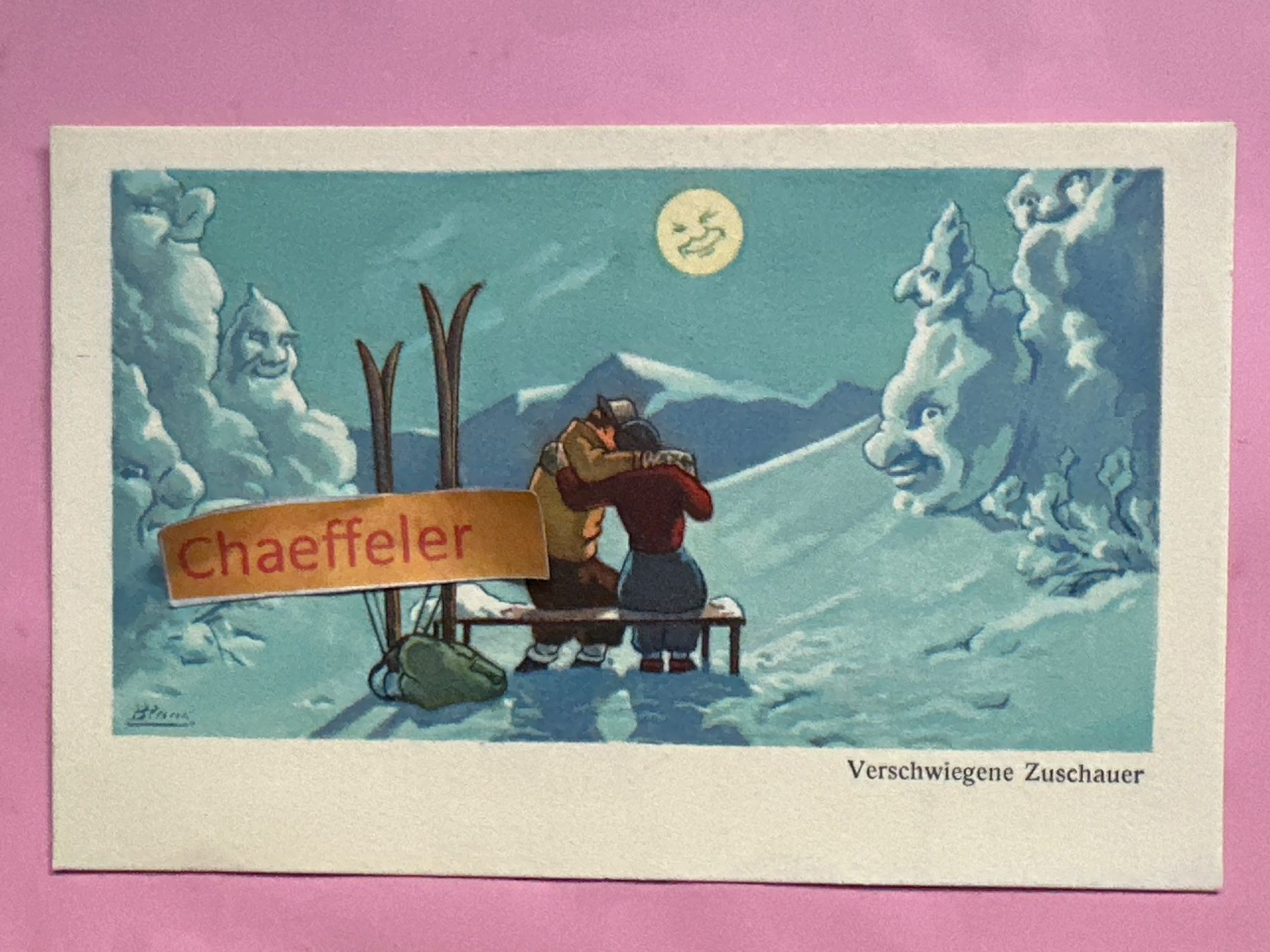 Ansichtskarten: 1938 Verschwiegene Zuschauer – Gebraucht aus Zürich von Chaeffeler