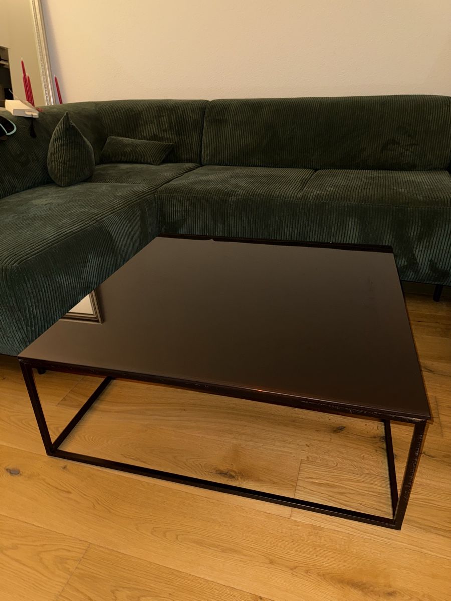 Tische: Schwarzer Designer Couchtisch mit Glasplatte – Gebraucht aus Rickenbach ZH von dza_fvg8