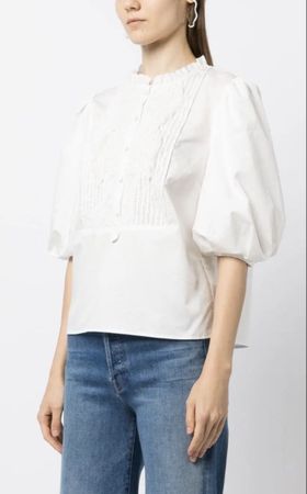 Self Portrait Puff Poplin Top [rrp $900]