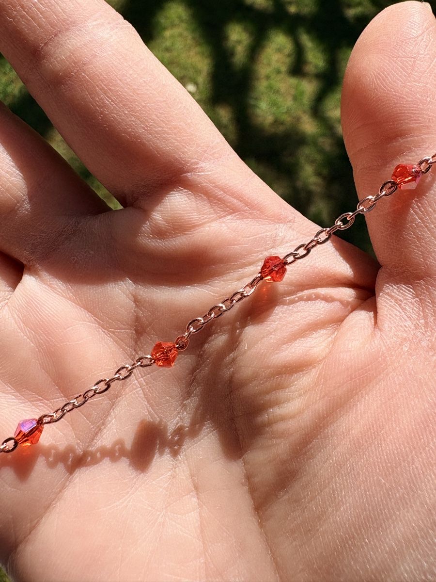 Catenine: Kette mit orangen Perlen – Nuovo e nell'imballaggio originale da Binningen venduto da chr_g6n2 1