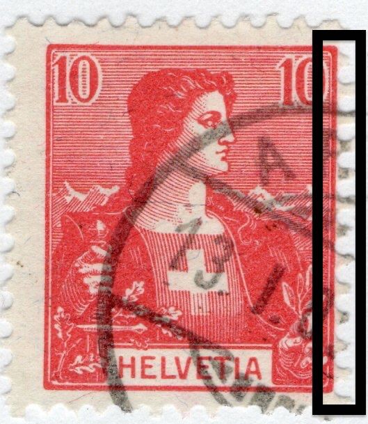 Tutti i francobolli: 079b CH 1907 Busto Elvezia/Spostamento – Usato da Breganzona venduto da dede46 1