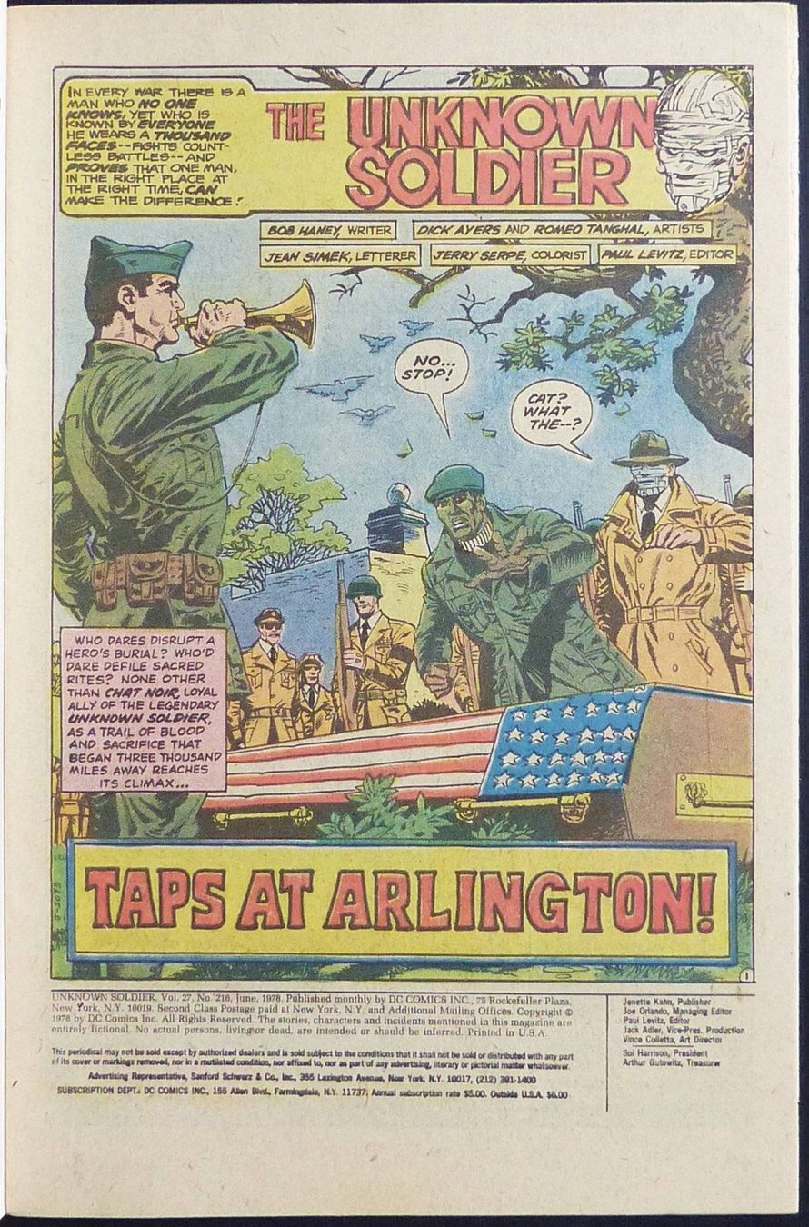 BD: UNKNOWN SOLDIER 216 OUR FIGHTING FORCES 146 WAR JOE KUBERT – D'occasion à Lugano par YouWantUS 2