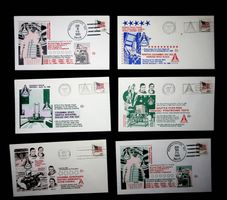 USA POSTE AÉRIENNE 6 LETTRES DIFFÉRENTES 1980 / U177