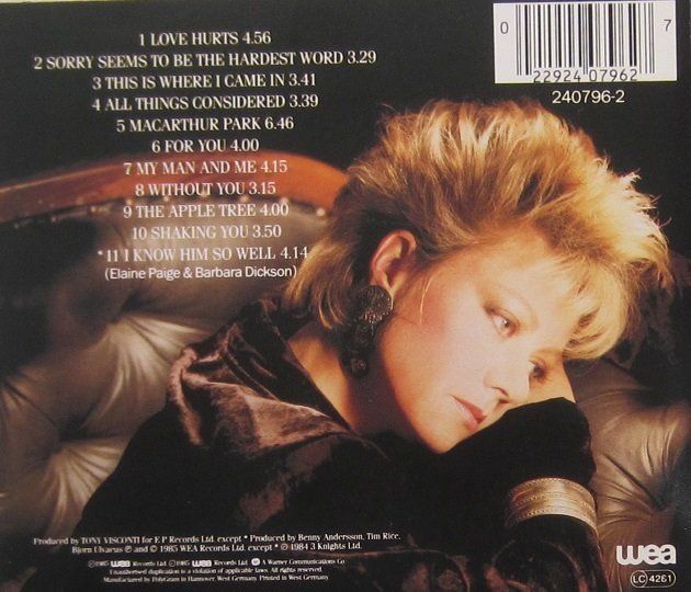 CDs: Elaine Paige - Love Hurts – Gebraucht aus Grüningen von azulgris 1