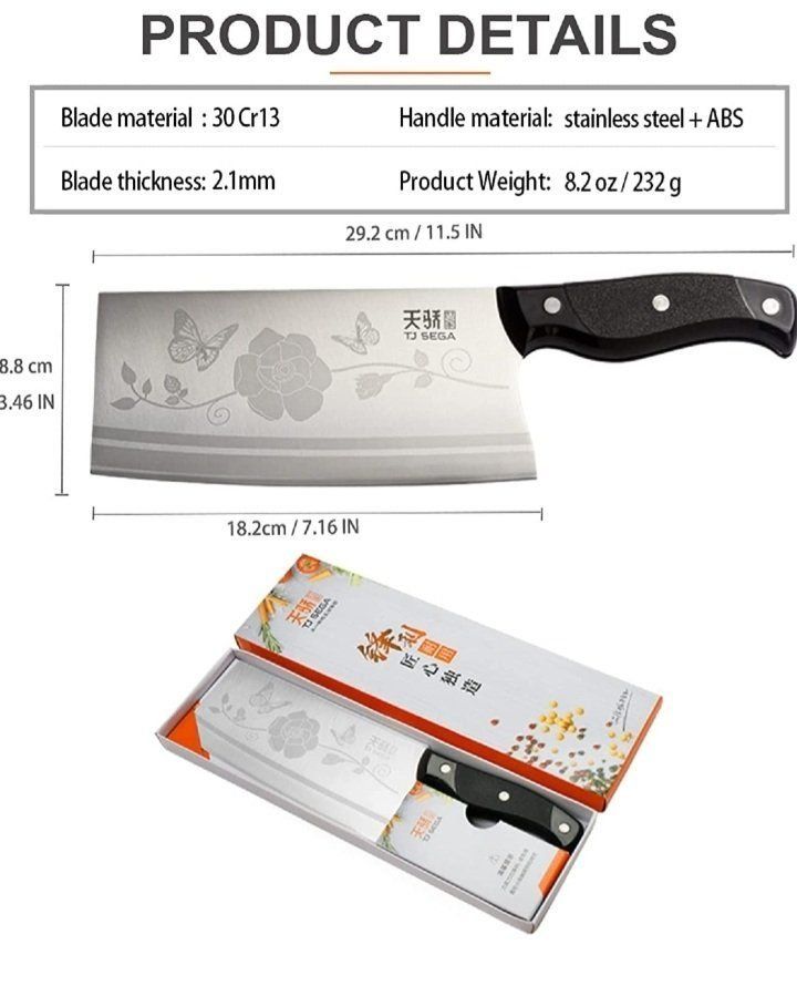 Küchenmesser: Hackmesser für Fleisch, Professionelles Kochmesser 18 cm – Neu und originalverpackt aus Oberentfelden von sch_8bt6 6