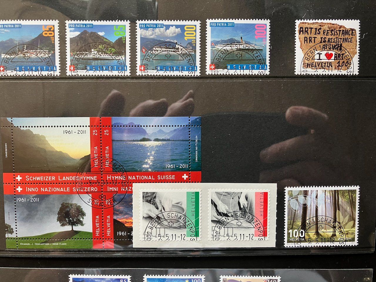 Alle Briefmarken: Jahresset 2011 Schweiz gestempelt – Gebraucht aus Nesslau von zueri6 2