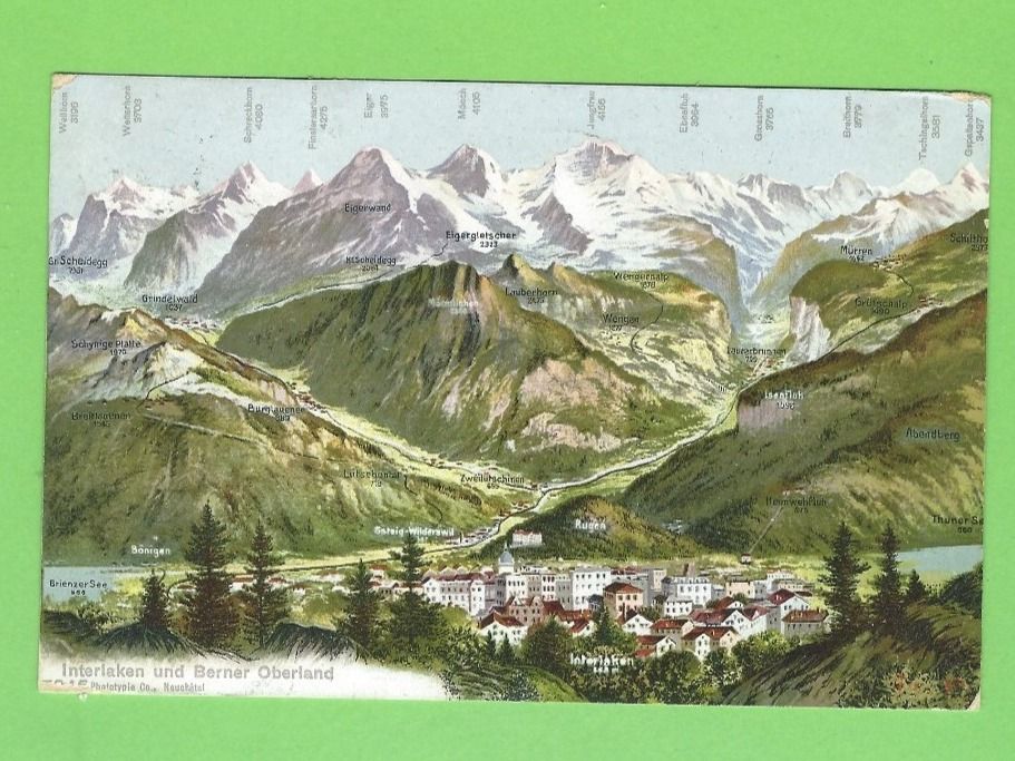 Cartoline postali: Interlaken und Berner Oberland – Usato da Zürich venduto da t24_de