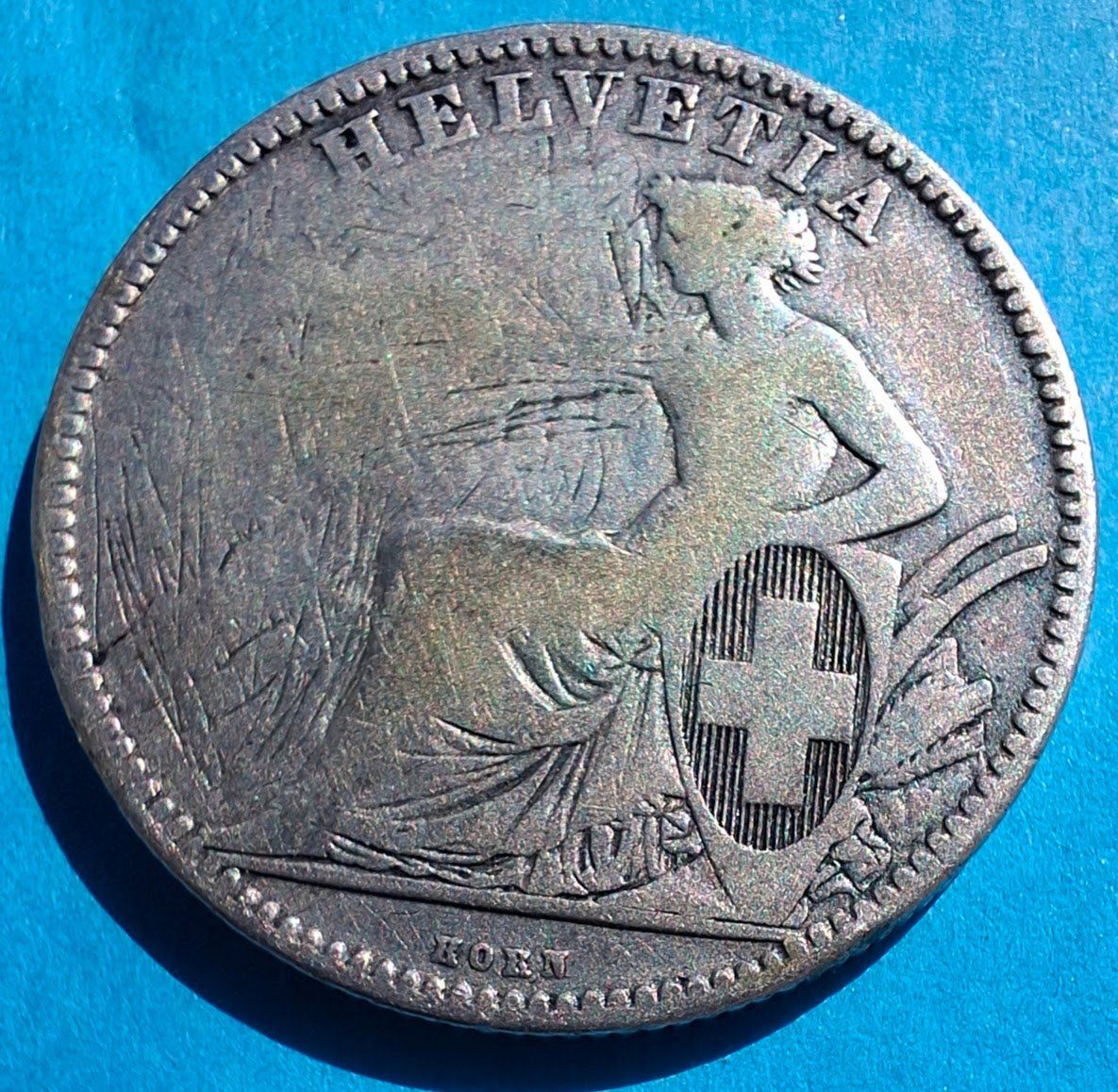 Tutti le monete: CHF___2.00 1862 TB – Usato da Fribourg venduto da Kiki020 1