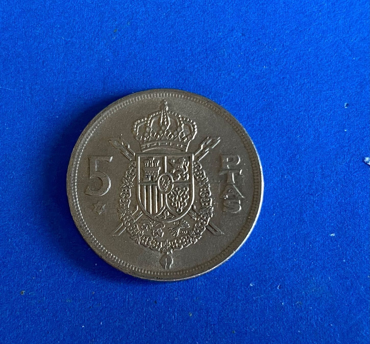 Tutti le monete: 5 PESETAS, JUAN CARLOS, 1975 – Usato da Leysin venduto da geomamar 1