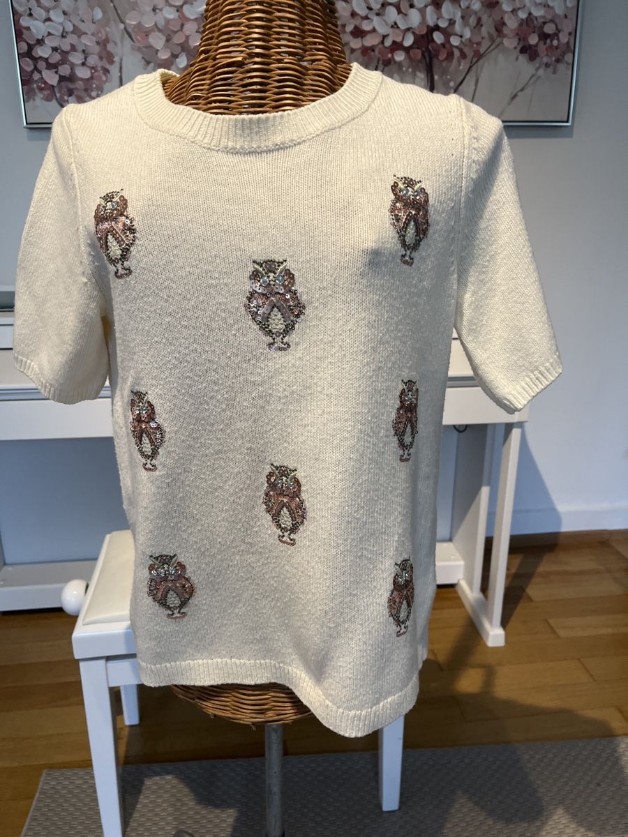H&M Pulls & Sweat-shirts: Süsser Pullover mit Eulen-Applikationen, S – D'occasion à Solothurn par Bobesch08