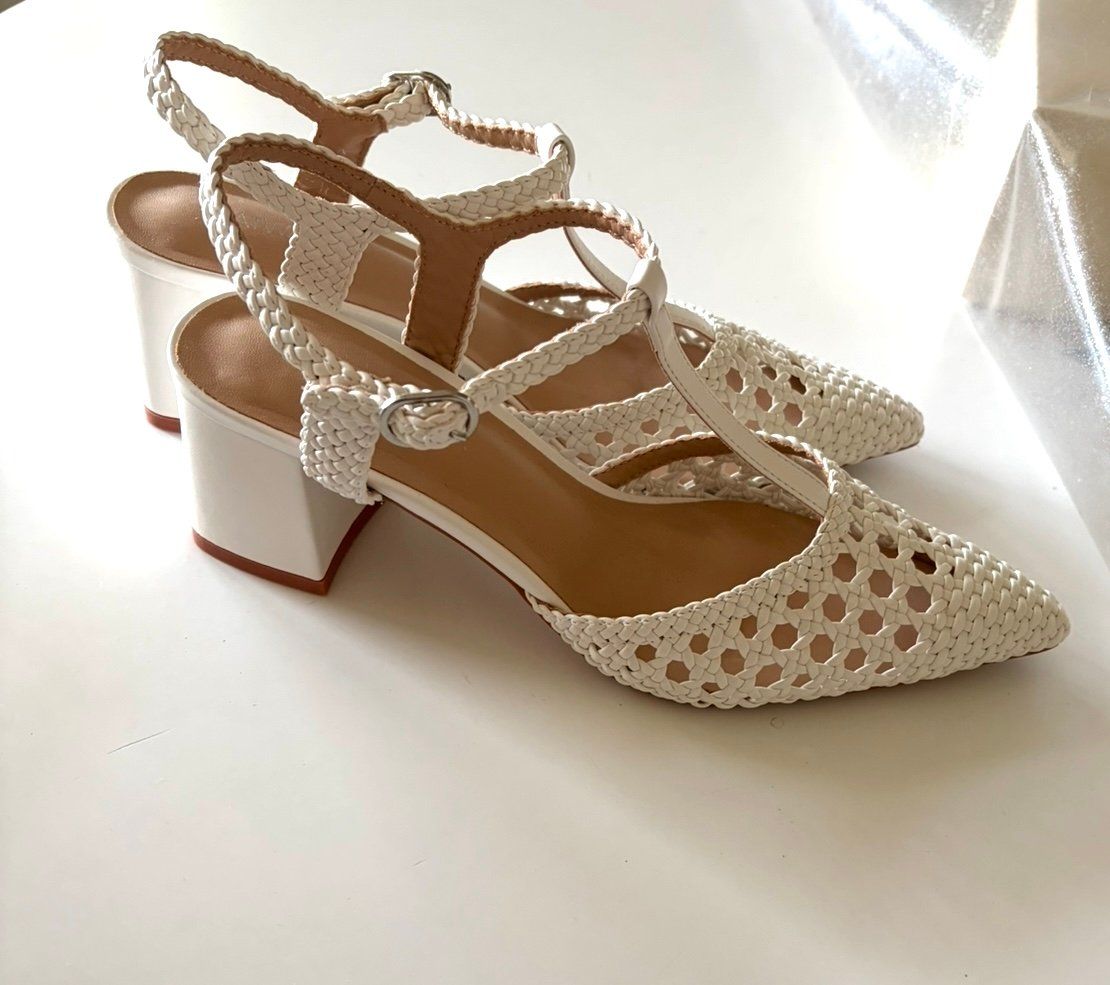 Scarpe da donna: Sandalen Slingbacks weiss NEU – Nuovo (secondo la descrizione) da Etoy venduto da Diadefin 1