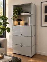 USM Haller Regal | 180 x 75 x 35 | Mattsilber | 1x5