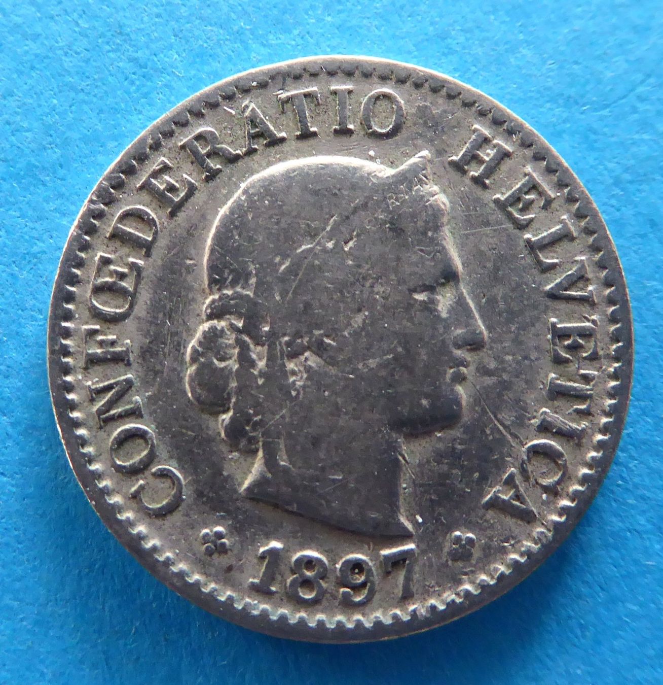 Tutti le monete: Münze 5 Rappen 1897 – Usato da Aesch BL venduto da Kauri1