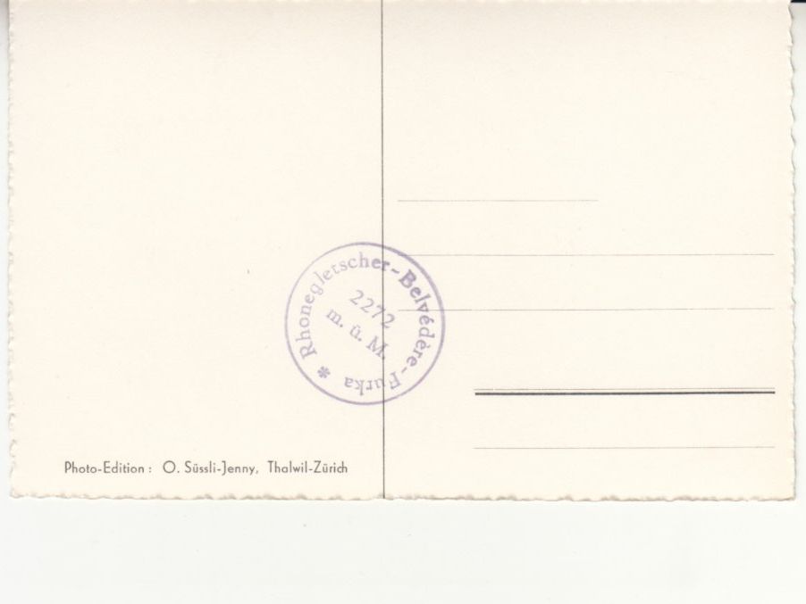 Cartoline postali: Rhonegletscher Eisgrotte ca. 1950 – Usato da Bürglen TG venduto da StampGraf 1