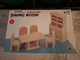 Plan Toys Puppenmöbel Esszimmer Holz, neu