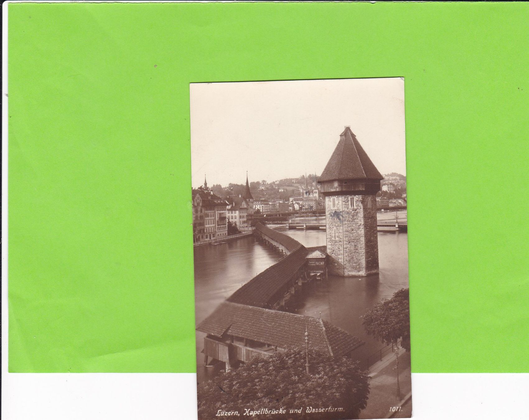 Cartoline postali: Luzern-Kapellbrücke-Wasserturm – Usato da St. Peterzell venduto da neckertal