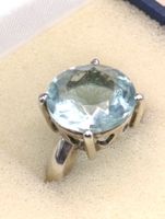 Vintage 925er Silber Ring mit Aquamarin Meisterpunz Top