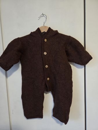 Engel Overall braun Wolle Grösse 62/68 Wollwalk