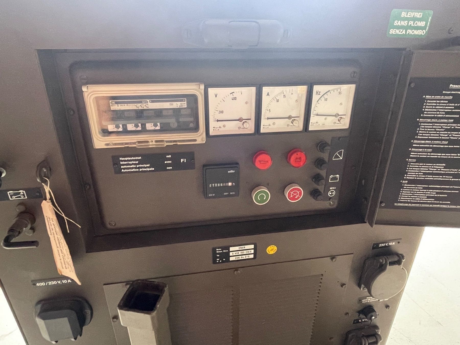 Generatori di corrente: Armee Generator 6Kva – Usato da Diepoldsau venduto da Knochen 3