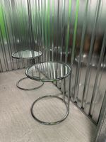 Beistelltisch Chrom Glas rund guter Zustand