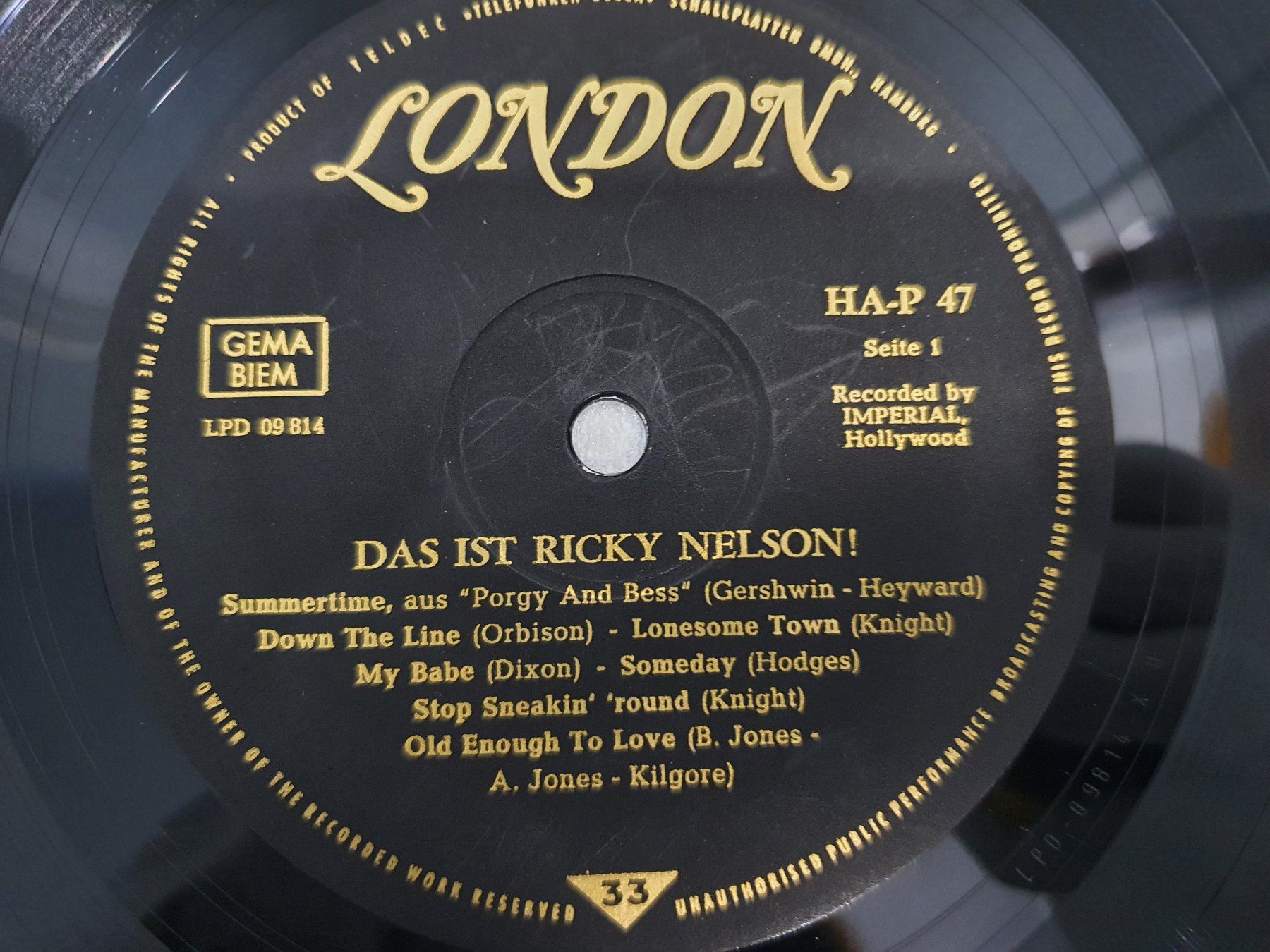 Schallplatten: Ricky Nelson – Das Ist Ricky Nelson – Gebraucht aus Uster von Vinyl-Leidenschaft 4