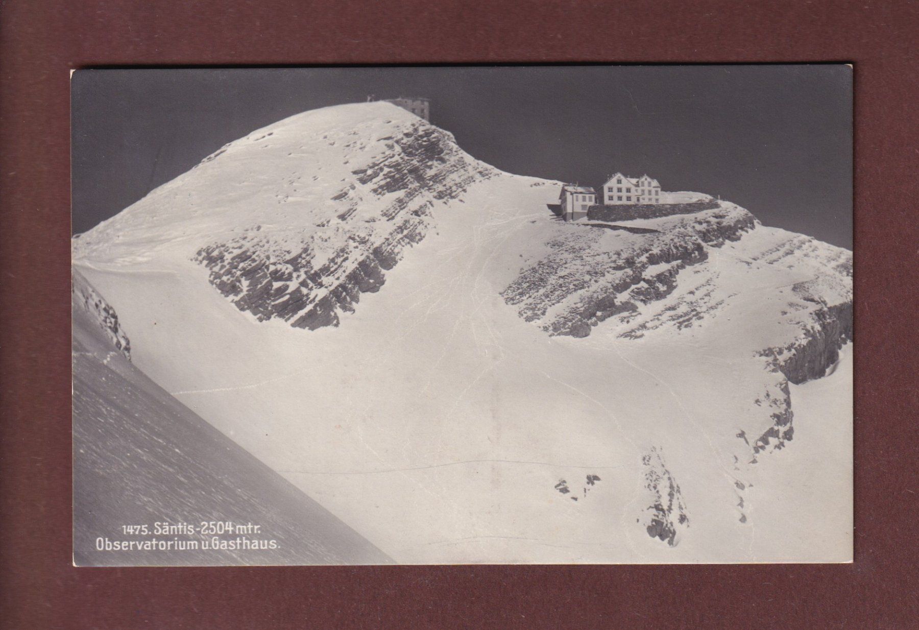 Cartoline postali: SÄNTIS - Observatorium und Gasthaus – Usato da Pully venduto da nicecards-shop