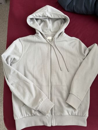 Kapuzenjacke H&M Basics grau Reissverschluss Grösse S