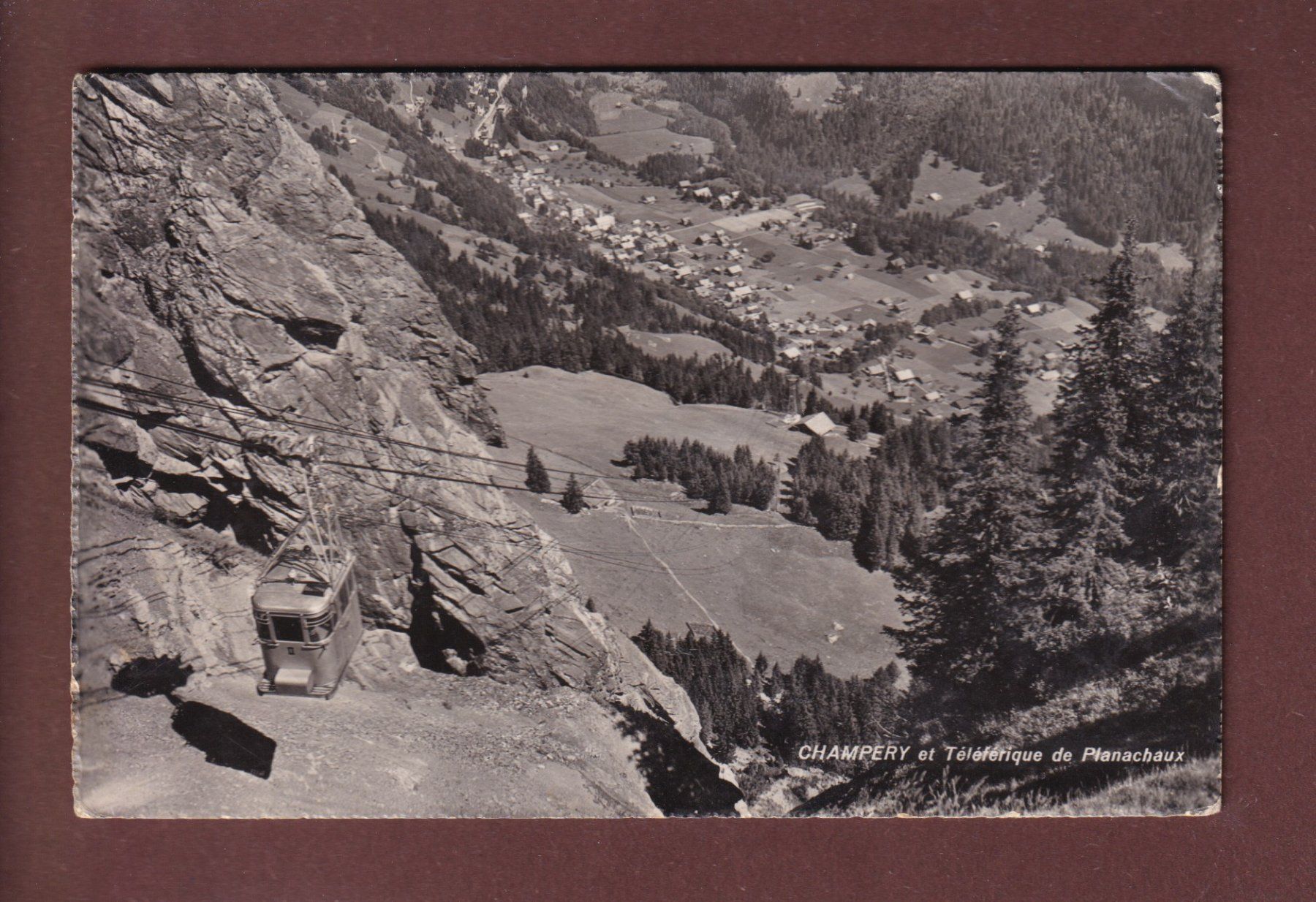 Cartoline postali: Champéry - Téléférique de PLANACHAUX – Usato da Pully venduto da nicecards