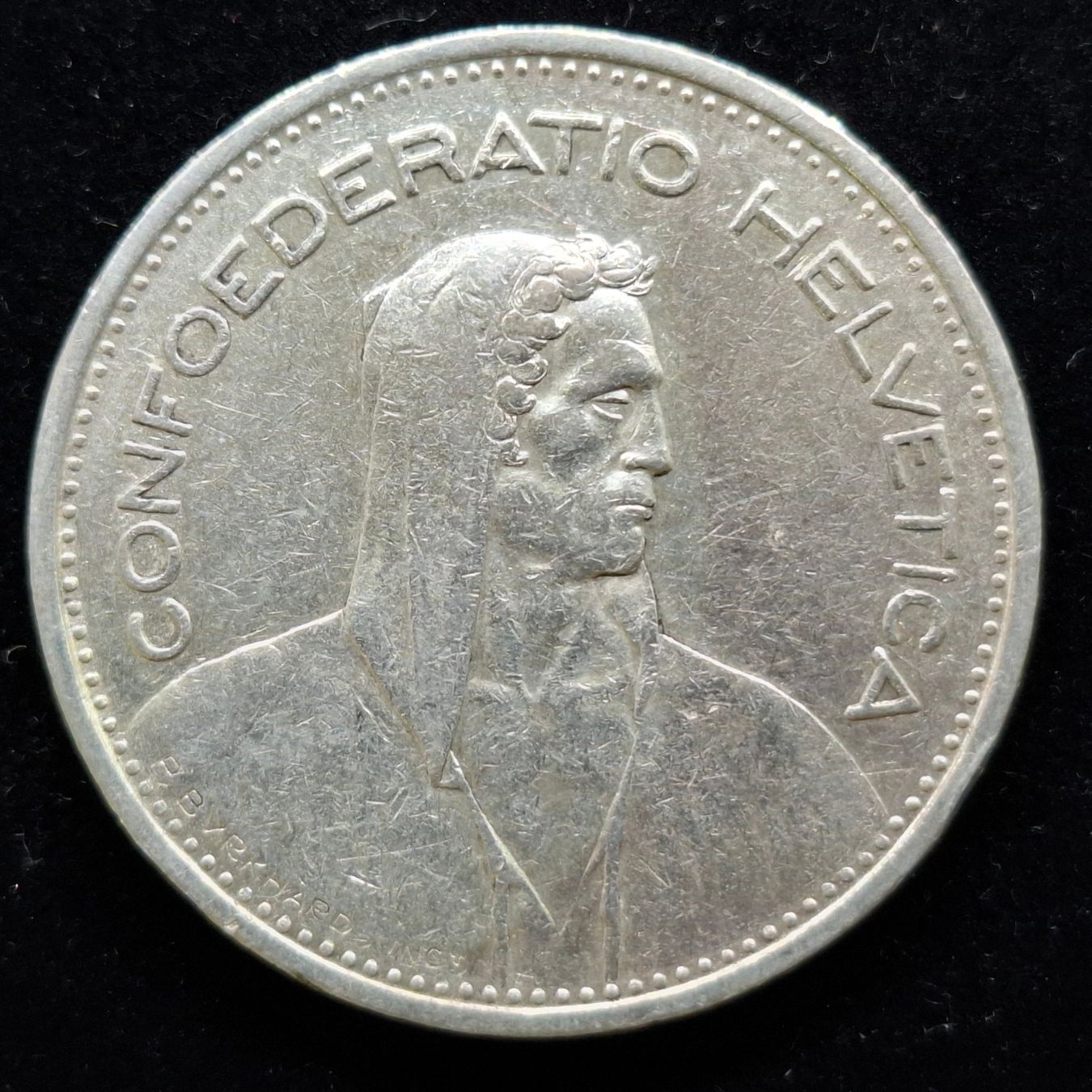 Tutti le monete: 5Fr. 1952 vorz Silber 835/1000 – Usato da Bern 14 venduto da rvonmay 1