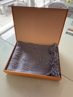 Écharpe Louis Vuitton Logomania bleue, laine et soie neuve