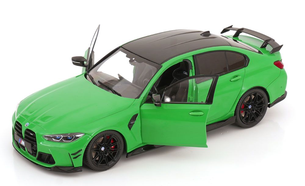 BMW Modellini d'auto: BMW M3 G80 PERFORMANCE PARTS 2024 GRÜN 1:18 SOLID – Nuovo e nell'imballaggio originale da Suhr venduto da Moebelsiralfred 2