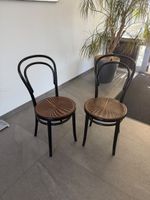 Stühle Savini Holz schwarz gemustert Sitzfläche 2 Stück