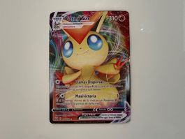 Pokémon Sammelkarte Victini VMAX gebraucht guter Zustand