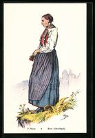 Schöne Frau aus Bern in Trachtenkleidun