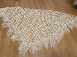 Handgemachtes Stolla weiss, Vintage, Boho Style